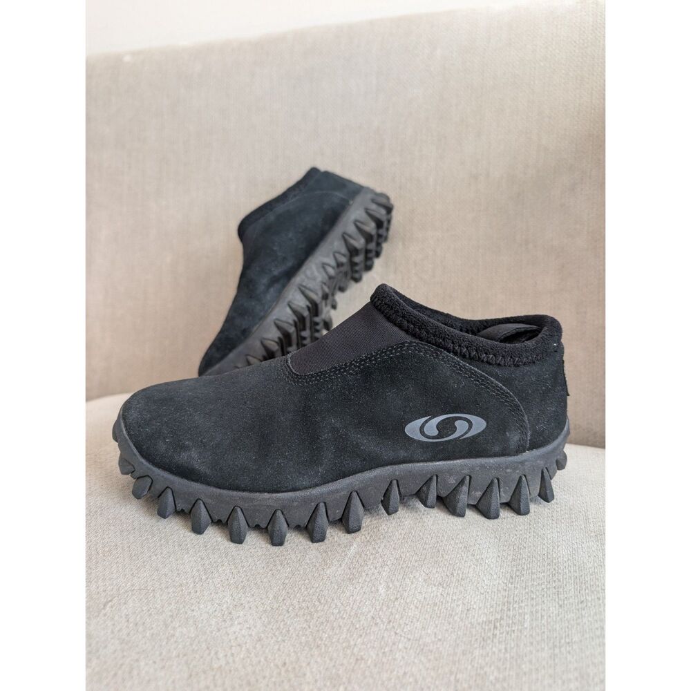 Vintage Y2K Salomon Snowclog 871368 Women's 8.5 Black Suede Contragrip CX